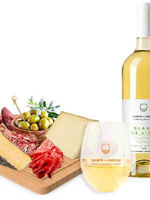 Bouteille Blanc et charcuteries